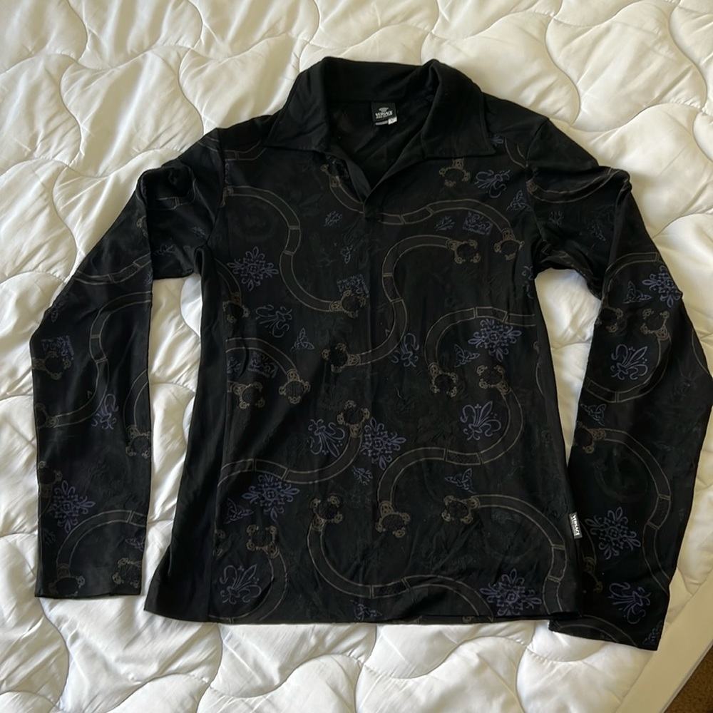 Versace long sleeve collared shirt